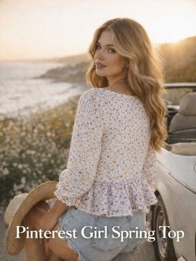 Free the Roses Floral Eyelet Peplum Blouse Size S Cottagecore Boho Spring Top